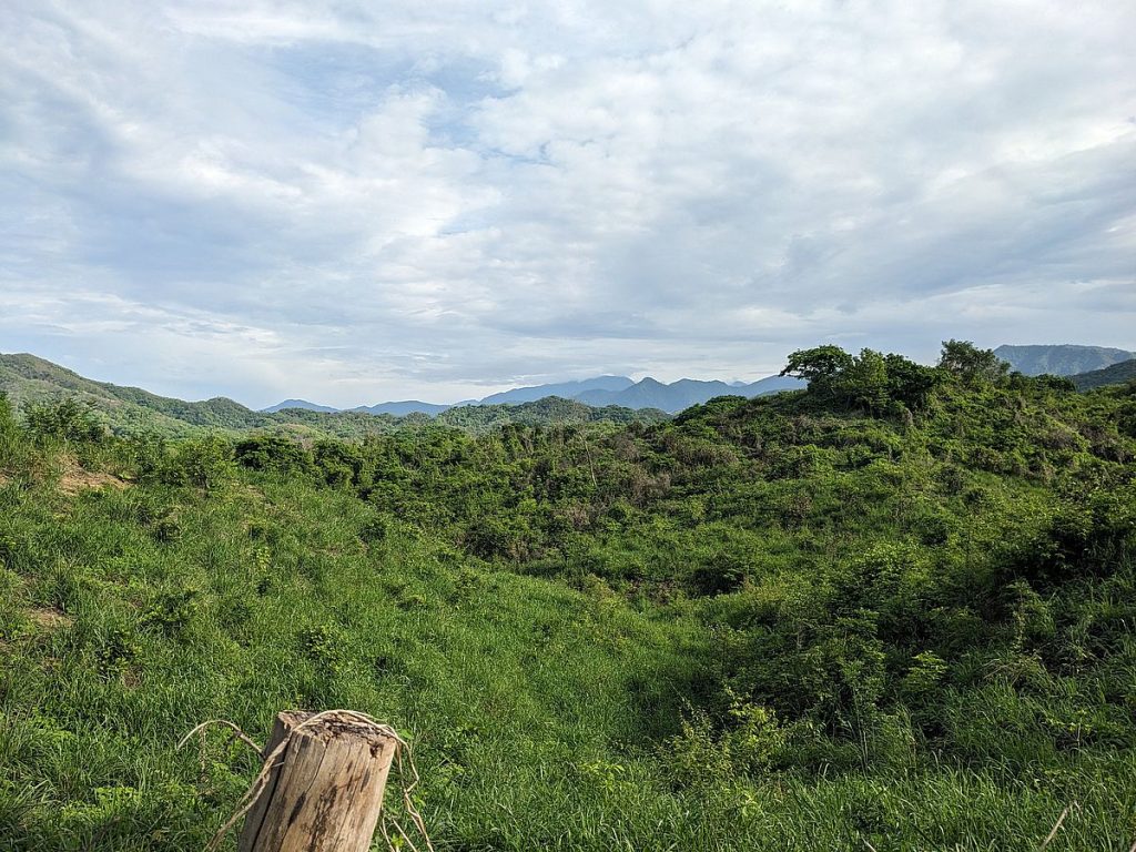 Looking towards the mountains of the Sierra Sur.